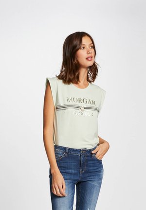 Print T-shirt - light green