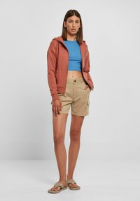 Urban Classics Felpa con zip - terracotta