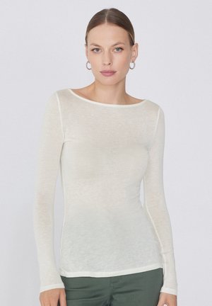 Tezenis LIGHTWEIGHT BOAT-NECK - Langarmshirt - White