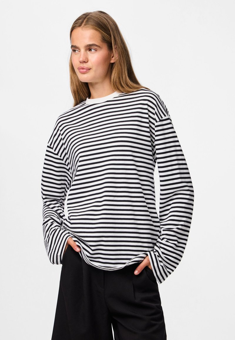 Pieces PCSADIE LS - Langærmet T-shirt - cloud dancer