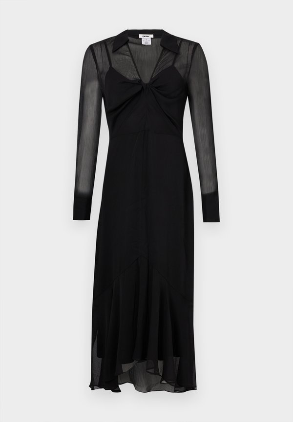 COLLAR KNOT FRONT MIDI - Day dress2