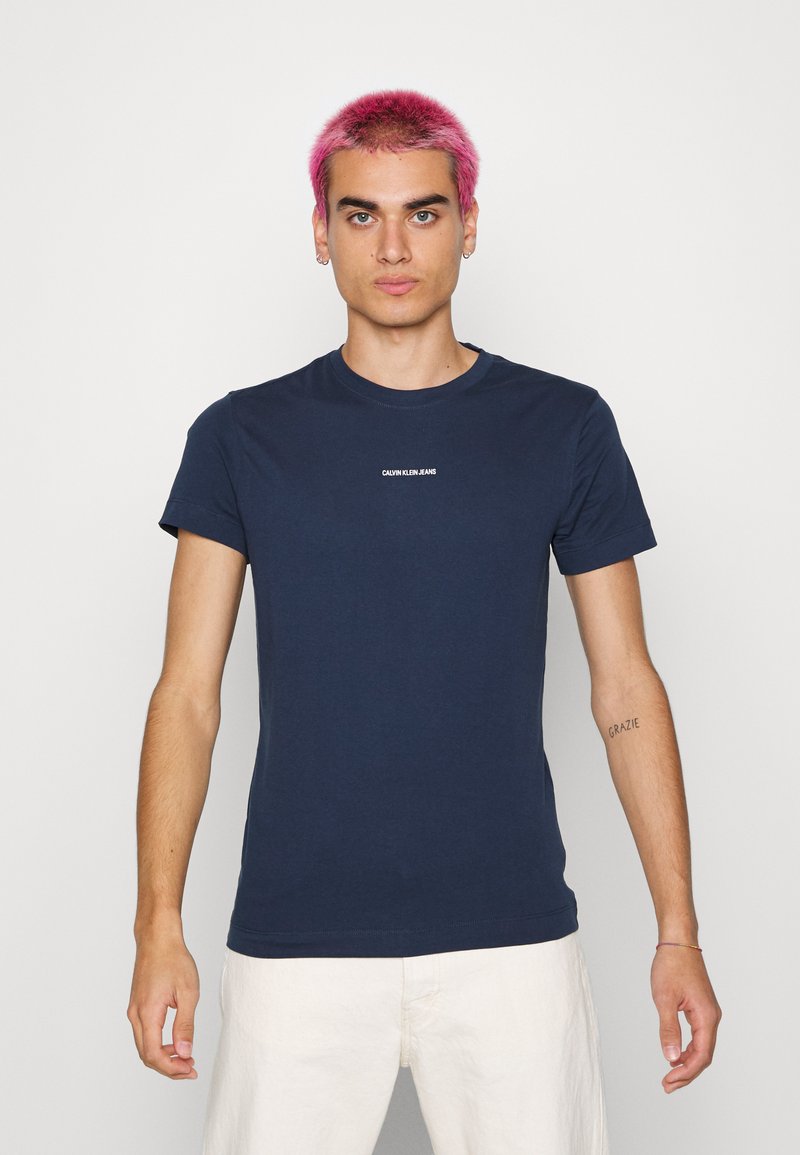 Calvin Klein Jeans MICRO BRANDING ESSENTIAL TEE - T-shirt básica - black iris