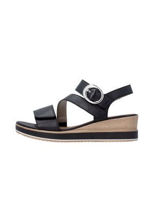Remonte, REMONTE KEILSANDALETTEN D6466 - Keilsandalette - black