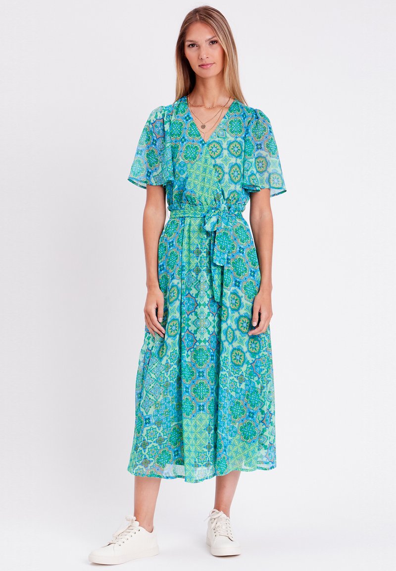 Cache Cache - LANGES AUSGESTELLTES MIT GÜRTEL - Maxi dress - vert, Enlarge