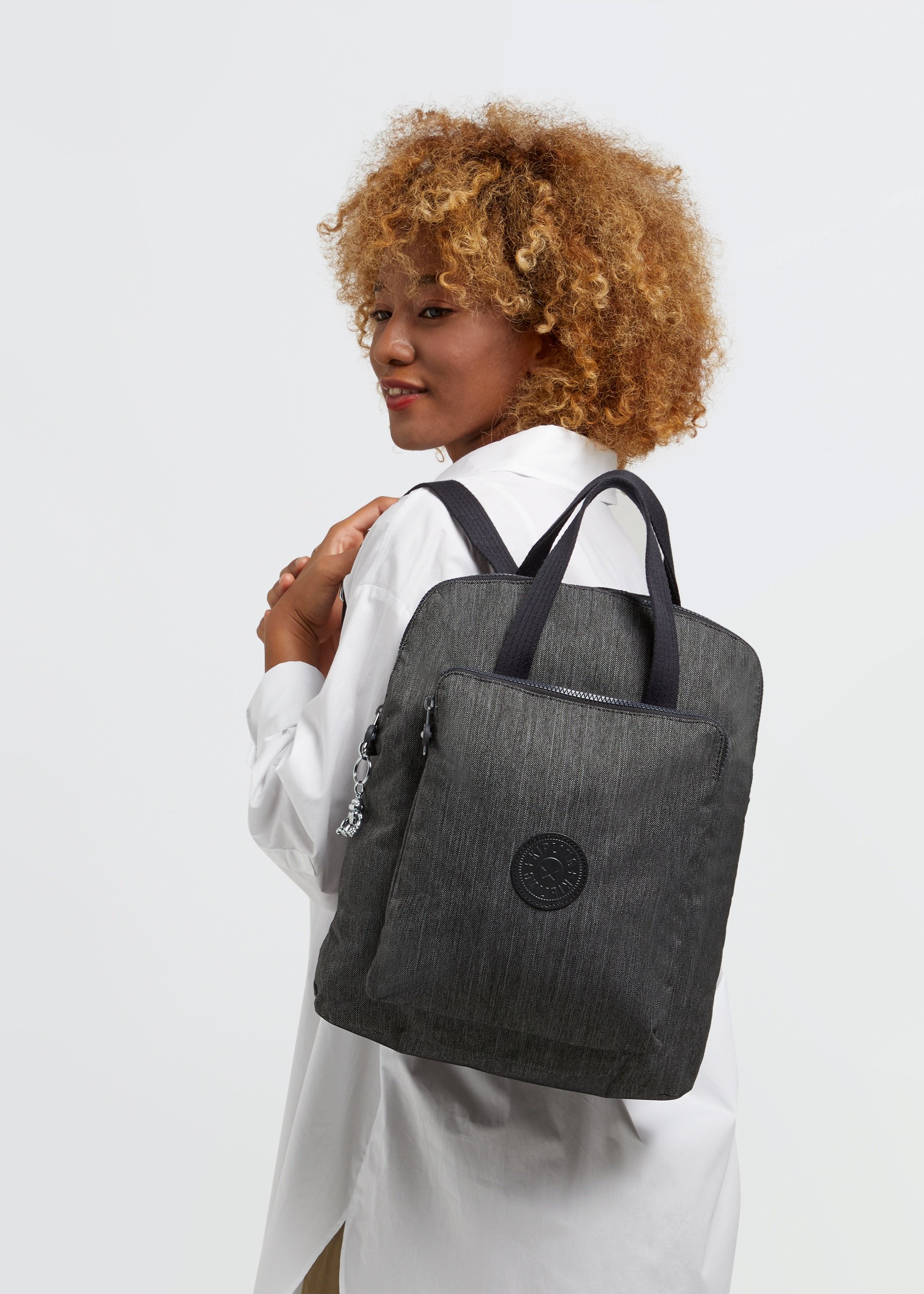 Kipling KAZUKI - Rucksack - black peppery/mottled light grey 