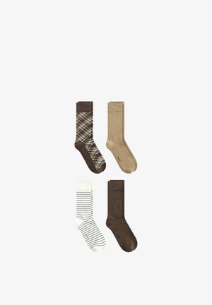 GANT, GANT 4-PACK CHECKED SOCKS GIFT BOX - Sokken - shadow brown