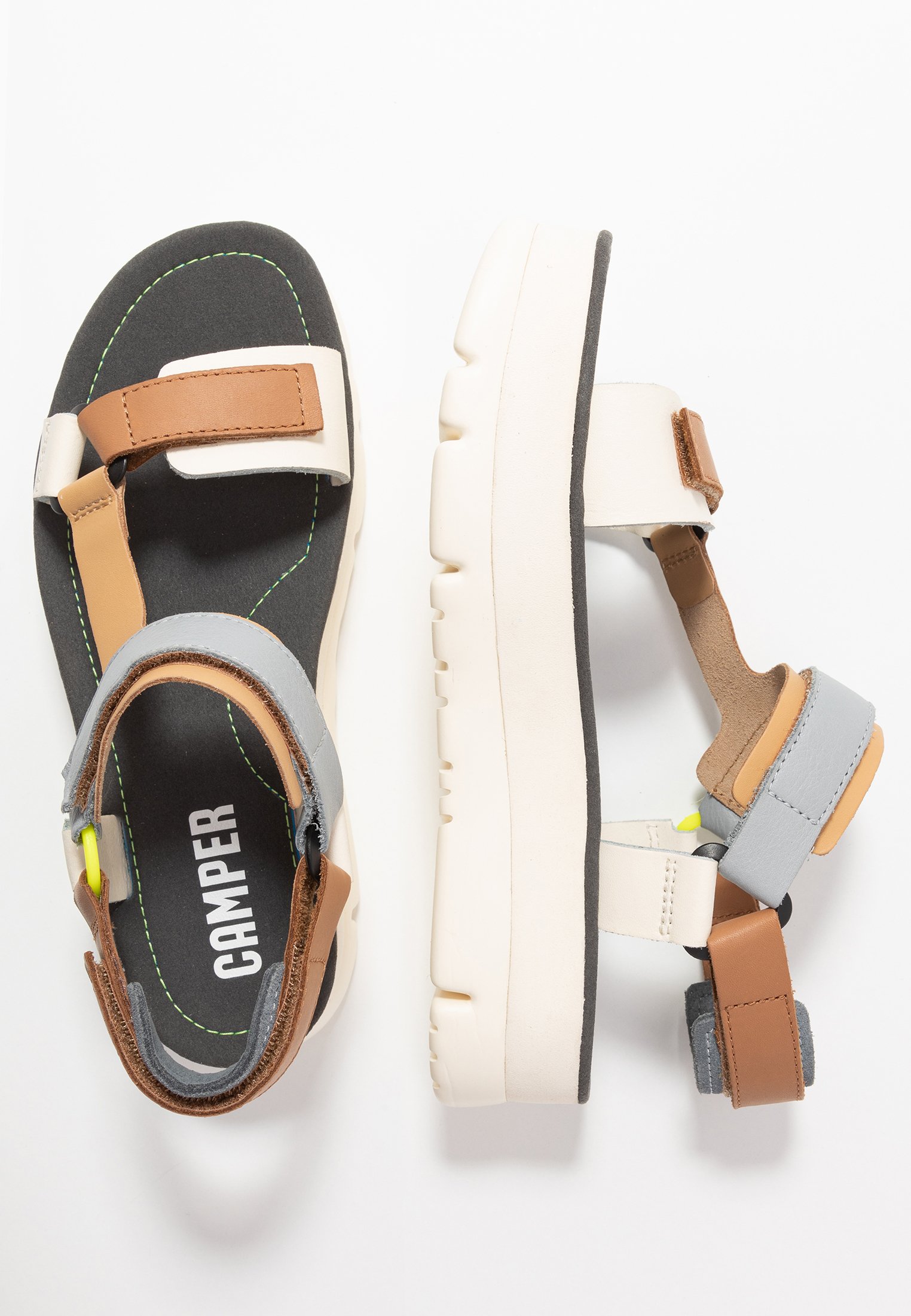 Camper ORUGA - Sandalias con plataforma - multicolor/coñac - Zalando.es