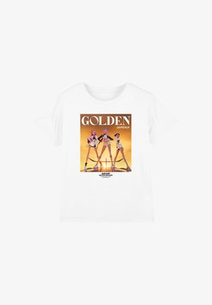 NETFLIX, KPOP DEMON HUNTERS HUNTRIX GOLDEN POSTER UNISEX - Print T-shirt - white