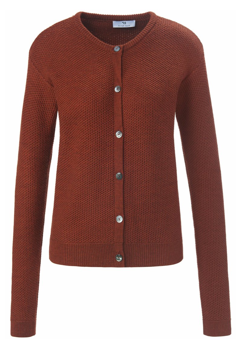 Damen Strickjacken | PETER HAHN Strickjacke terracotta melange/braun - NQ27194 Damen Strickjacken | PETER HAHN Strickjacke terracotta melange/braun - NQ27194