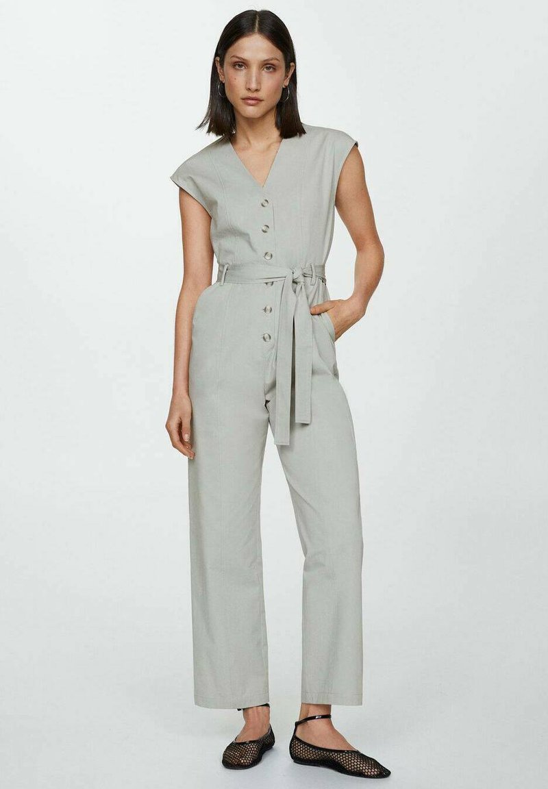 Mango Jumpsuit - mottled light grey