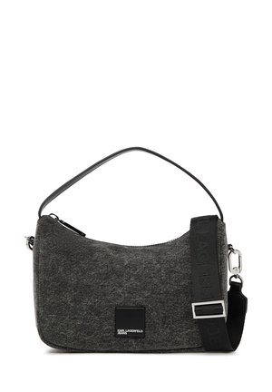 DENIM LOGO SOFT MINI - Bolso de mano - visual washed black