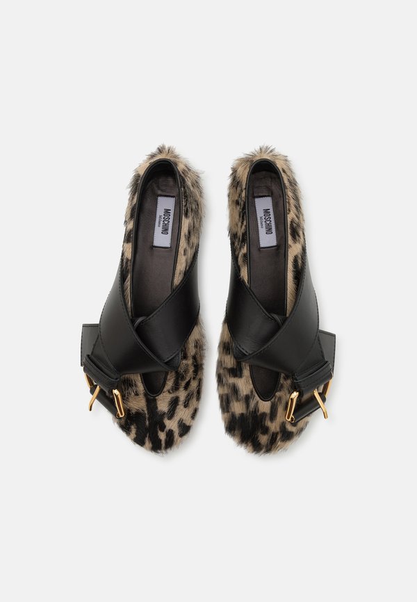 BELTED UP - Ankle strap ballet pumps - beige2