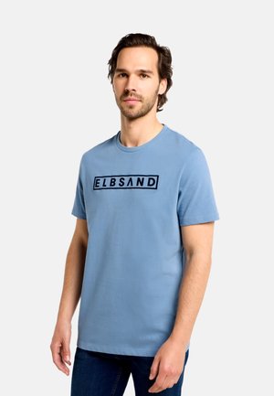 FINN KURZARM - Nyomott mintás póló - blau