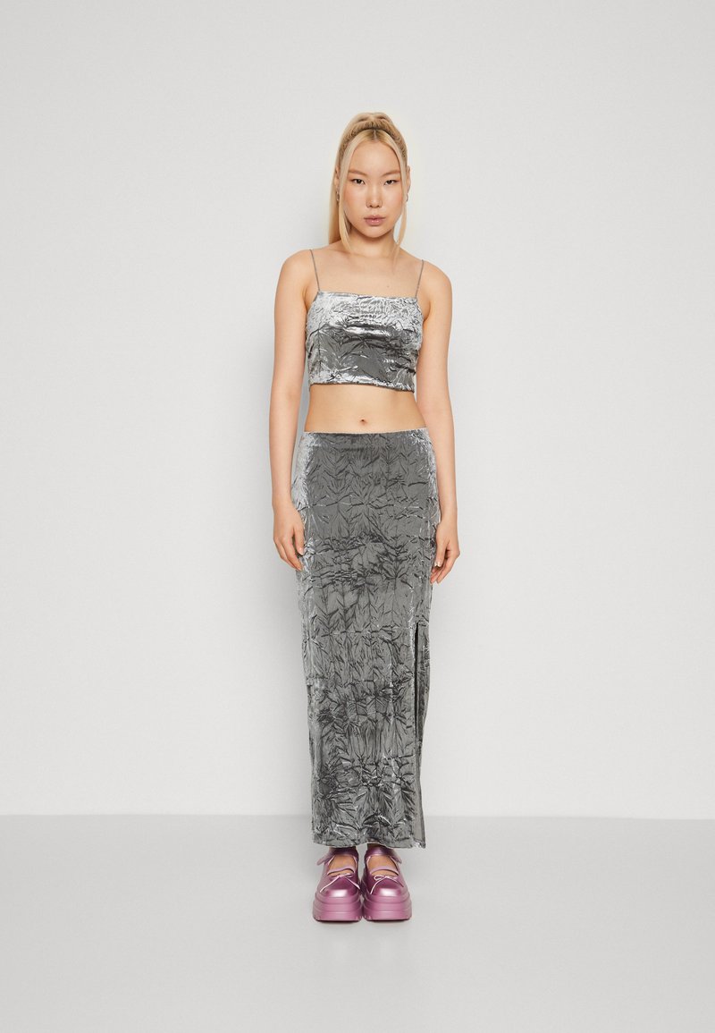 Even&Odd - SET - Pencil skirt - silver, Enlarge