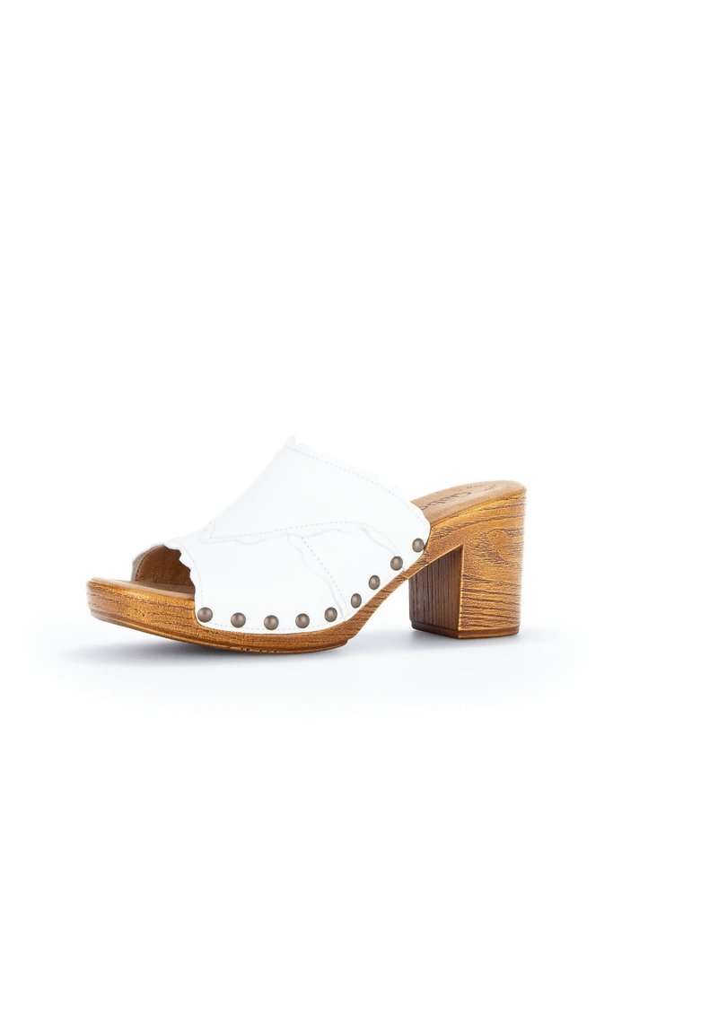 Damen Flache Pantoletten | Gabor Pantolette hoch weiß - TP93223 Damen Flache Pantoletten | Gabor Pantolette hoch weiß - TP93223