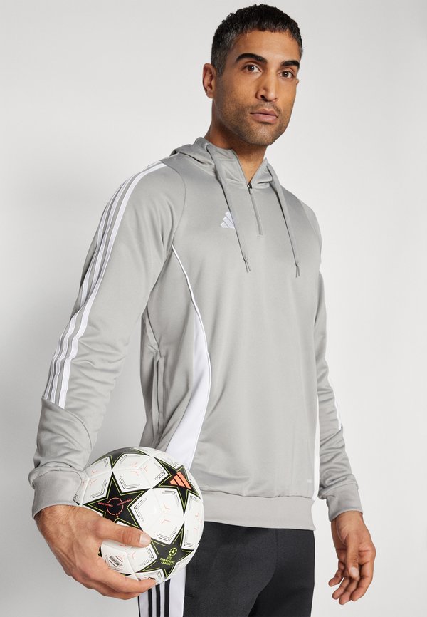 TIRO24 HOOD - Hoodie - grauweiss3