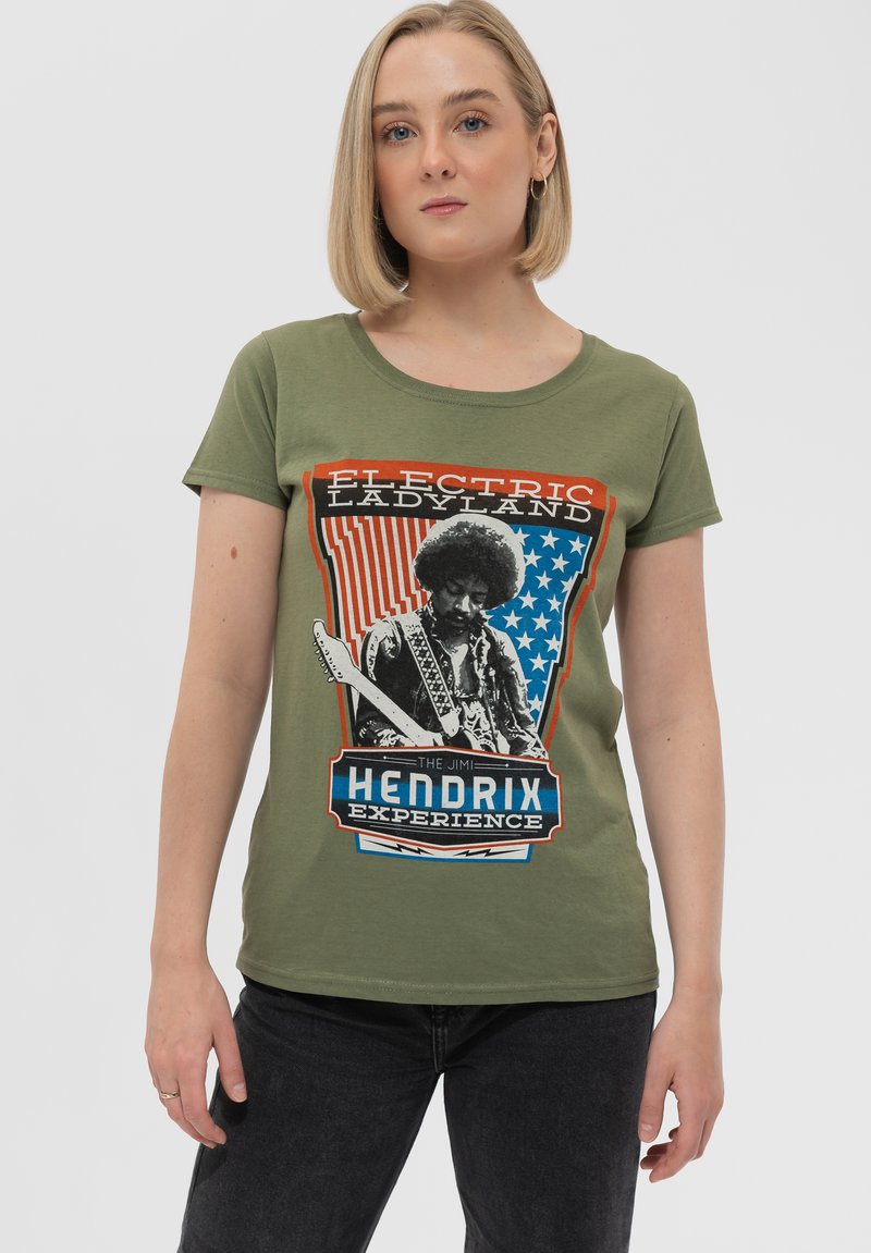 Paradiso Clothing JIMI HENDRIX ELECTRIC LADYLAND  - Print T-shirt - green
