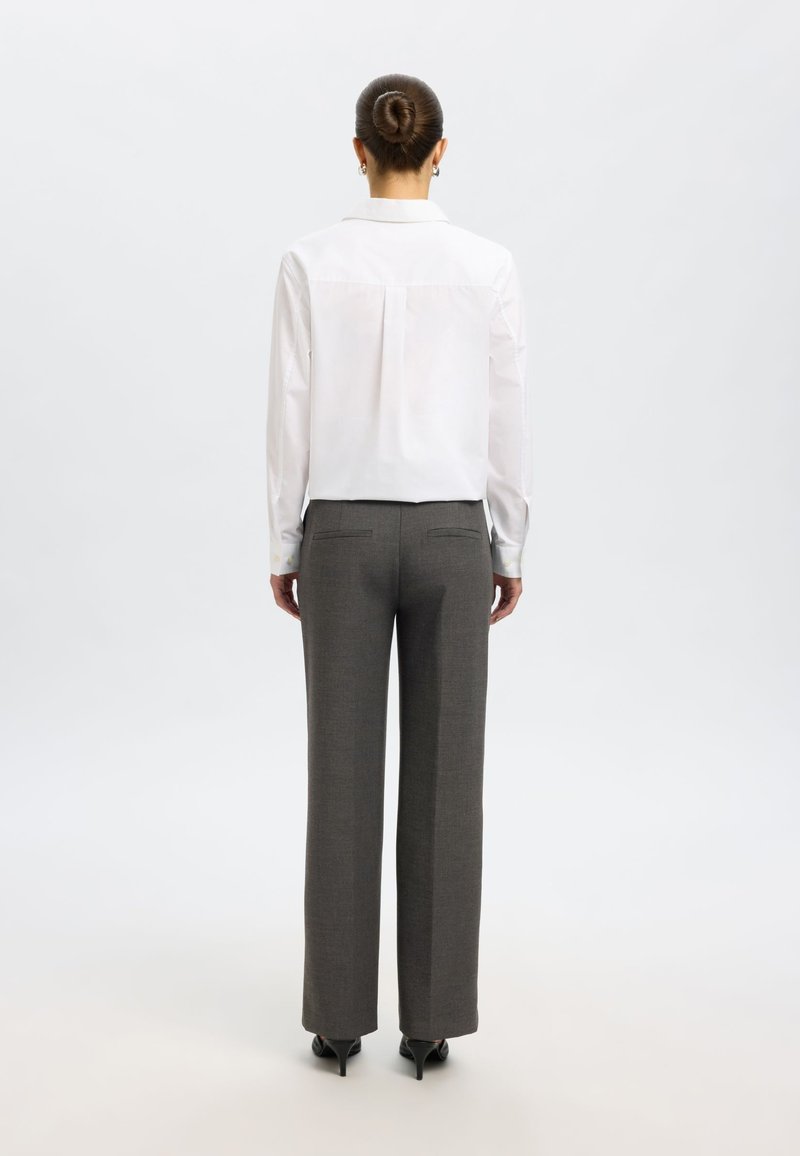 sachin and babi light blue dress Grey High Waisted Pants Outfit
