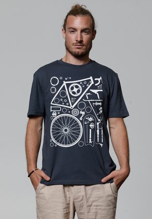 FAHRRADTEILE - Print T-shirt - india ink grey