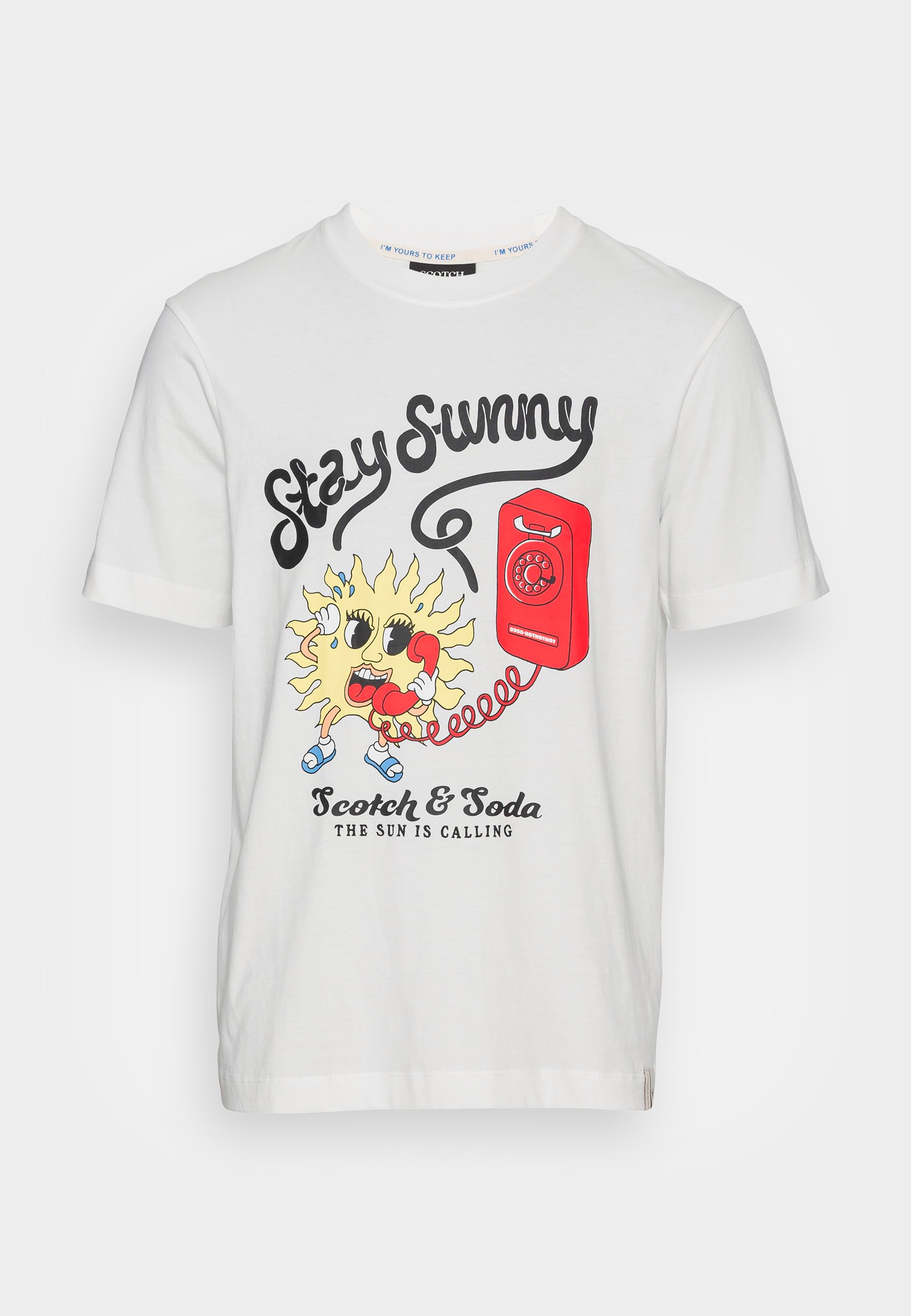 T-shirt - denim white/multi-coloured 