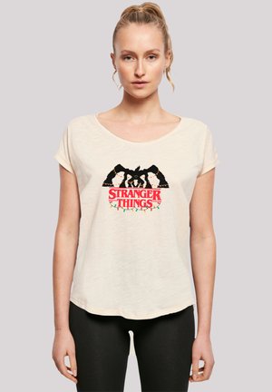 STRANGER THINGS DEMOGORGON LIGHTS NETFLIX TV SERIES - Print T-shirt - whitesand