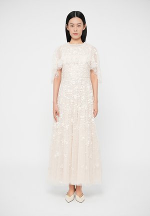 EXCLUSIVE DAHLIA DITSY SHORT CAPE ANKLE GOWN - Gallakjole - cream