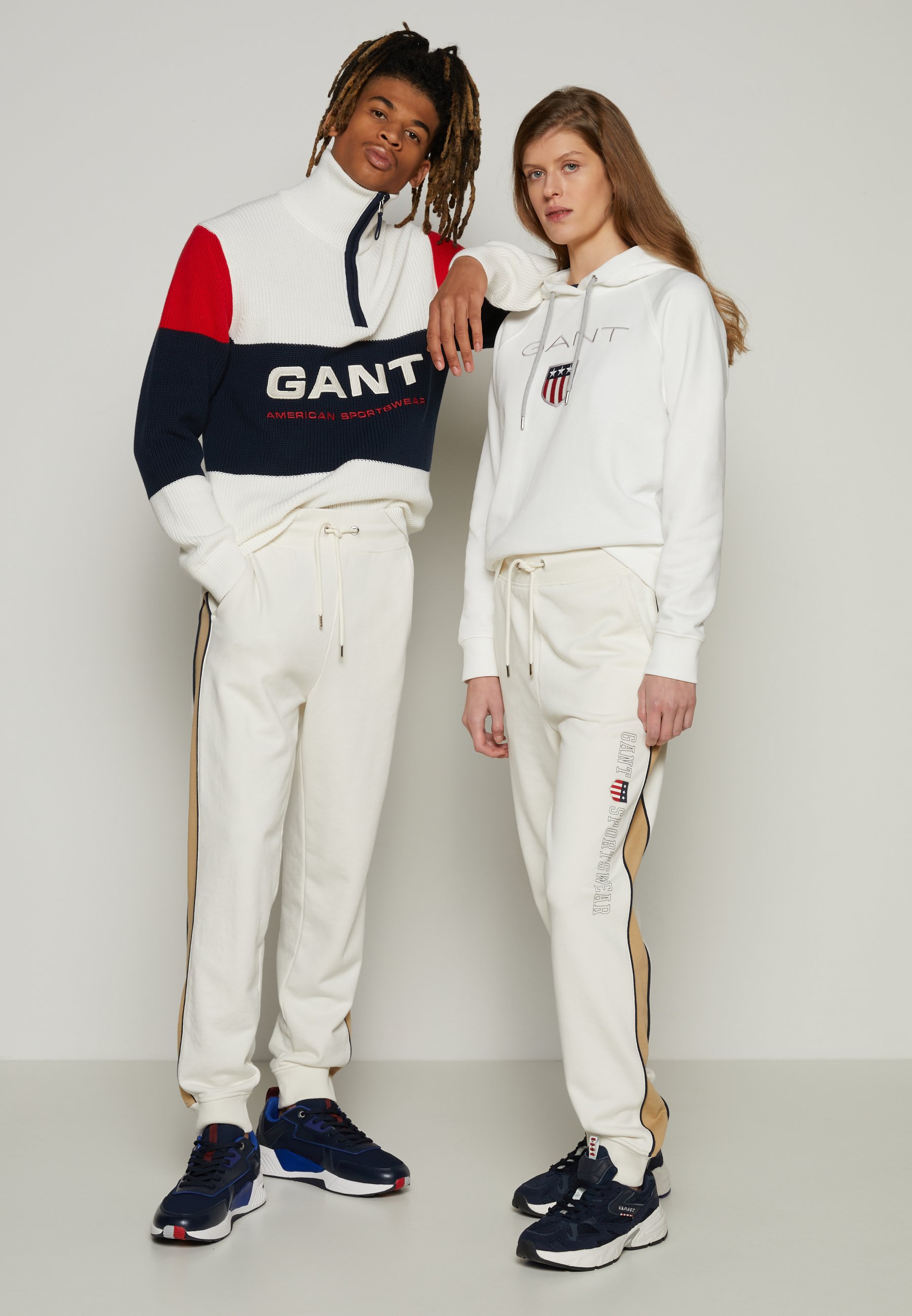 GANT UNISEX - Pantaloni sportivi - white/bianco - Zalando.it