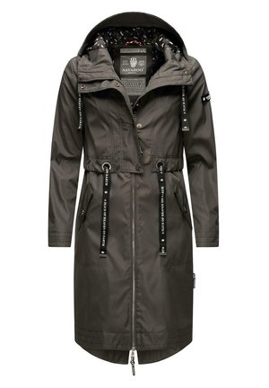 Navahoo Parka Leggero Da Donna Con Cappuccio Josinaa - Mezza Stagione, Grigio, Taglia S, Impermeabile, Con Lacci In Vita E Tasche