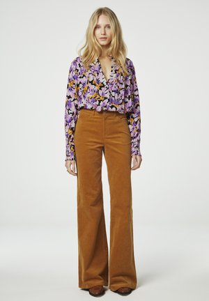 THEA WIDE LEG - Stoffhose - brown