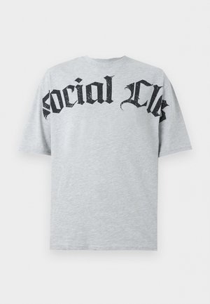 YOURTURN, OVERSIZED FIT - Trükipildiga T-särk - light grey mleange
