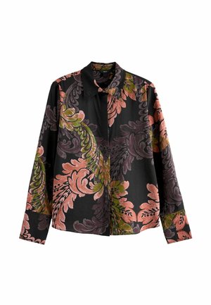 Next LONG SLEEVE - Košilová halenka  - black purple paisley print