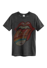 Paradiso Clothing THE ROLLING STONES RAINBOW TONGUE - Print T-shirt - charcoal