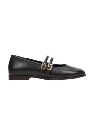 Ankle strap ballet pumps - dark brown