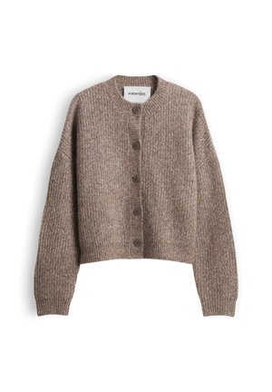 someday., RELAXED FIT WOOL AND MOHAIR MIX - Cardigan - taupewood melange