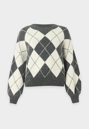 Vero Moda, VMDOFFY PULLOVER - Пуловер - dark grey melange /birch