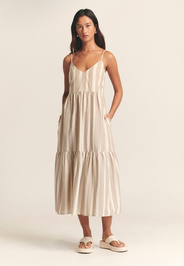 PHI MIDI - Freizeitkleid - neutral stripe