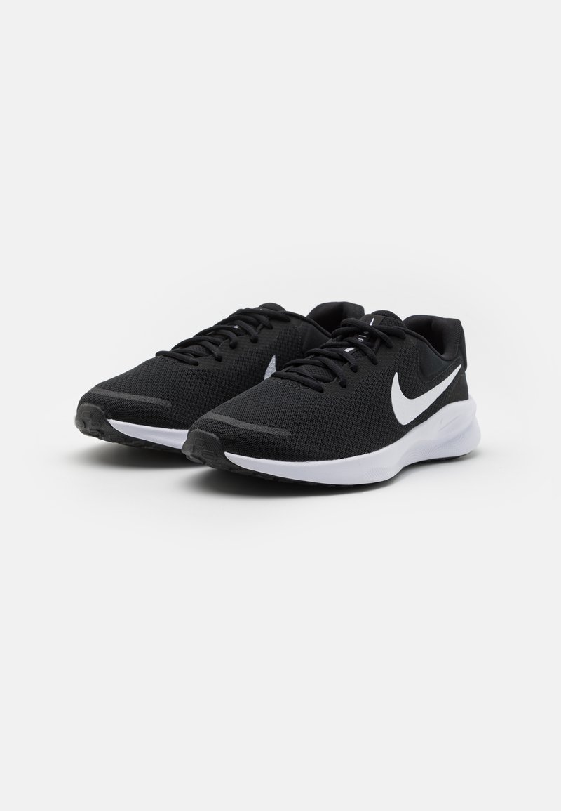 Nike Performance REVOLUTION 7 - Road running shoes - black/white 