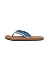 T-bar sandals - blue pressed lines