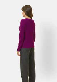 Just Cashmere Kardigan - plum