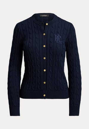 Lauren Ralph Lauren Petite, CABLE-KNIT COTTON-BLEND CARDIGAN - Ζακέτα - lauren navy