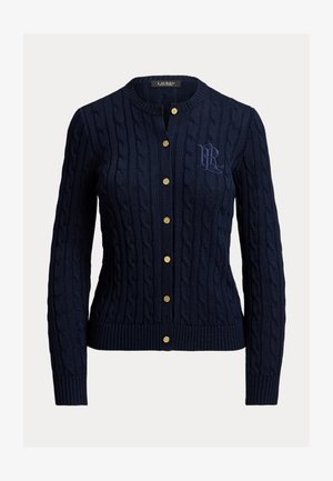 Lauren Ralph Lauren Petite, CABLE-KNIT COTTON-BLEND CARDIGAN - Ζακέτα - lauren navy