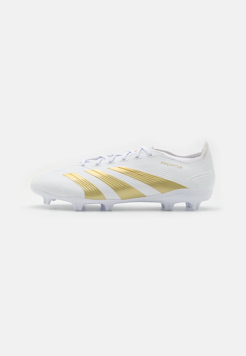 adidas Performance PREDATOR LEAGUE FIRM GROUND - Jalkapallokengät kiinteälle alustalle - footwear white/gold metallic
