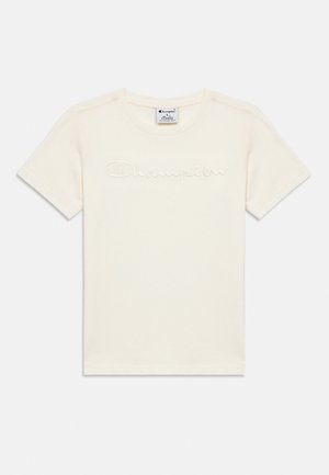 Champion ICONS TONAL CREW NECK WITH LARGE LOGO - Marškinėliai su spaudiniu - off-white