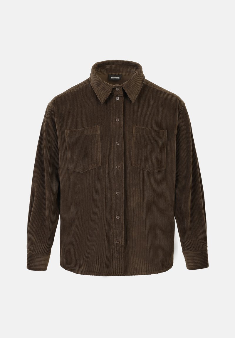YOURTURN Overhemd donkerbruin YOURTURN Overhemd donkerbruin