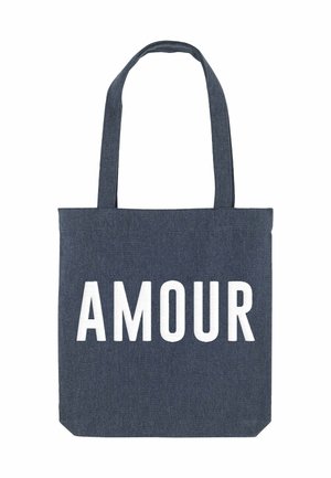 AMOURTEXT PRINT - Shopping Bag - blue