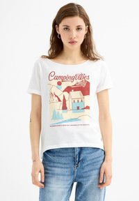 INSIDE Camiseta estampada - blanco