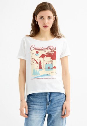 INSIDE Camiseta estampada - blanco