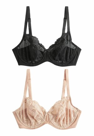 2 PACK NON PAD - Balconette BH - black nude