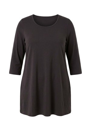 Ulla Popken, 3/4 SLEEVE ROUND NECK - Langærmet T-shirt - mahogany