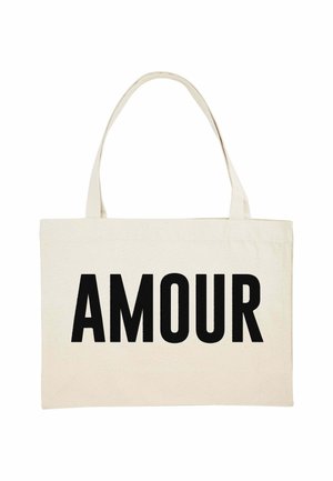AMOUR TEXT PRINT - Shopping Bag - off-white